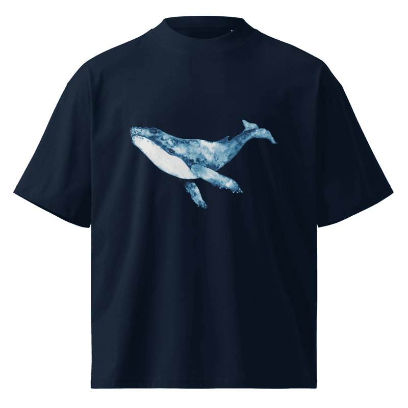 Whale oversized high neck t-shirt thumbnail 2
