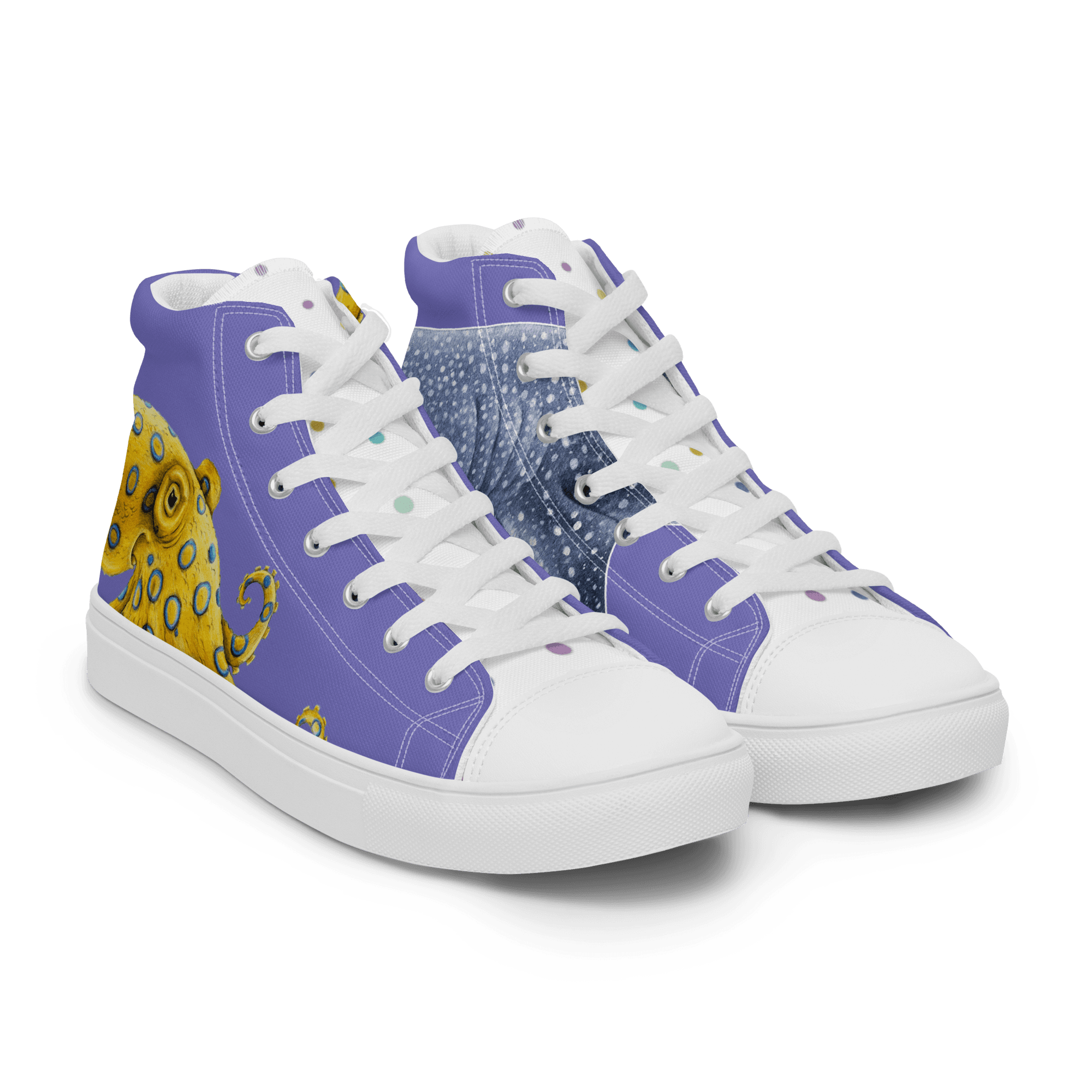 Ocean Women’s high top canvas shoes thumbnail 4
