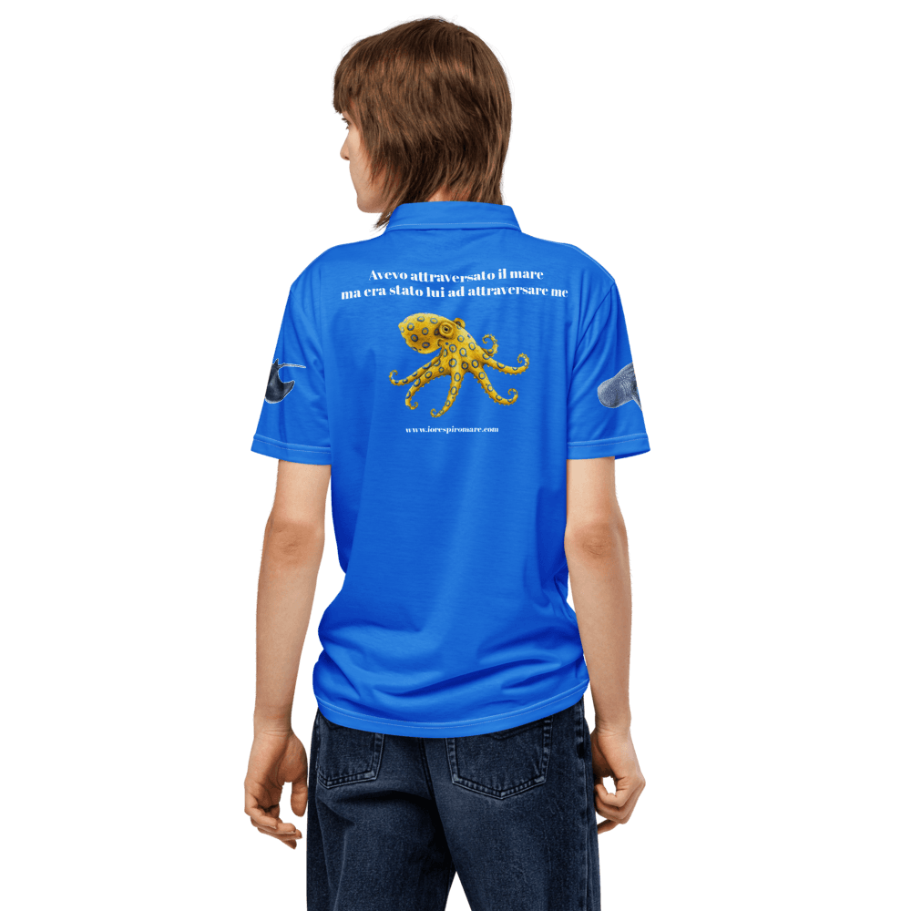 Io respiro mare Teck - Men’s slim fit polo thumbnail 3