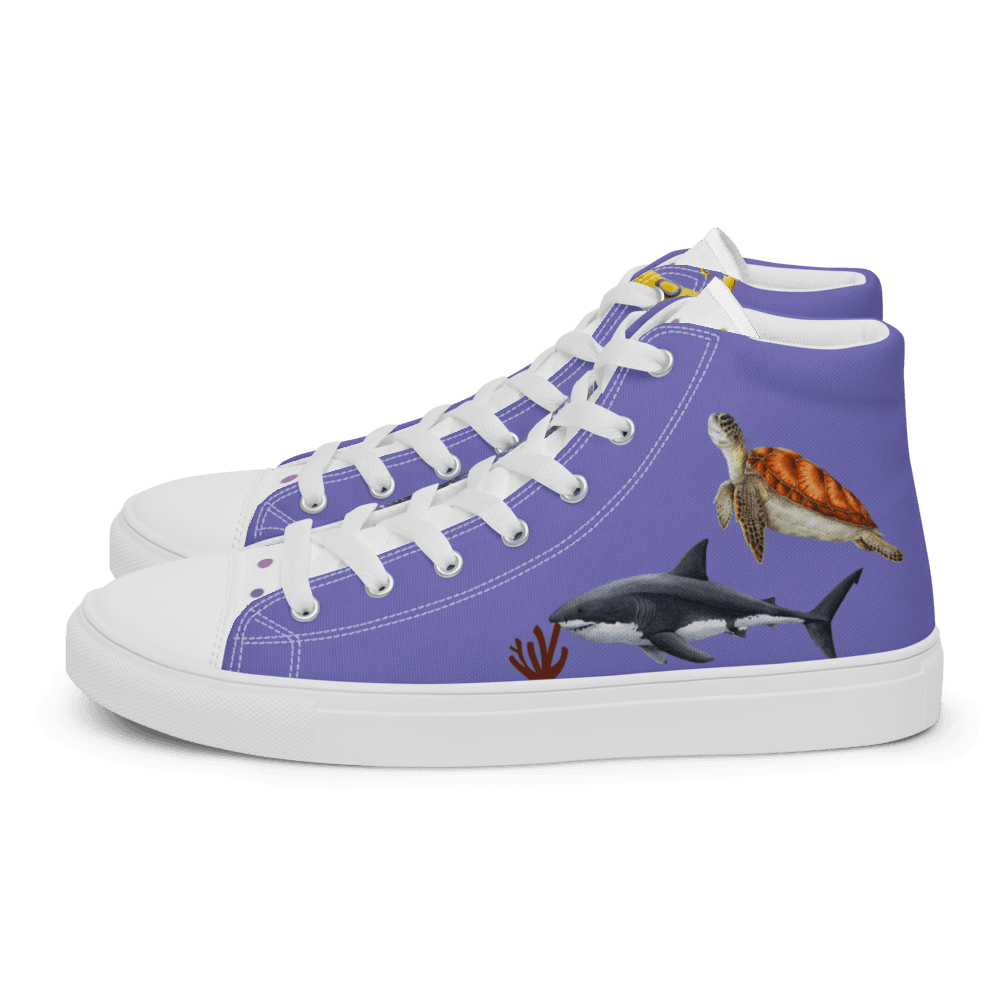 Ocean Women’s high top canvas shoes thumbnail 5