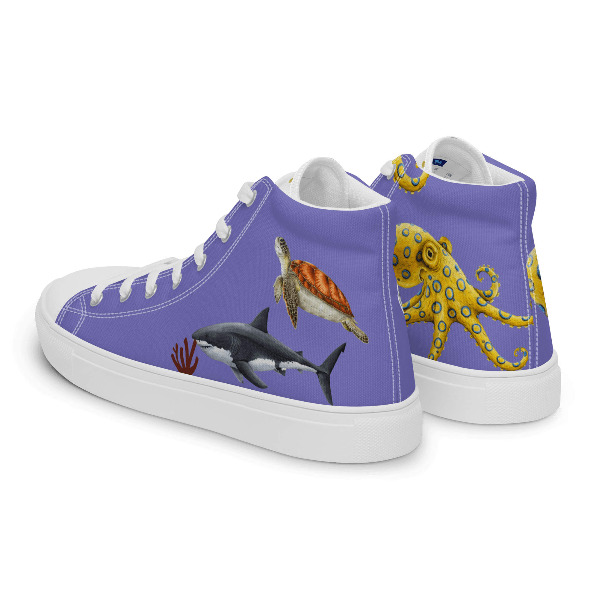 Ocean Women’s high top canvas shoes thumbnail 3