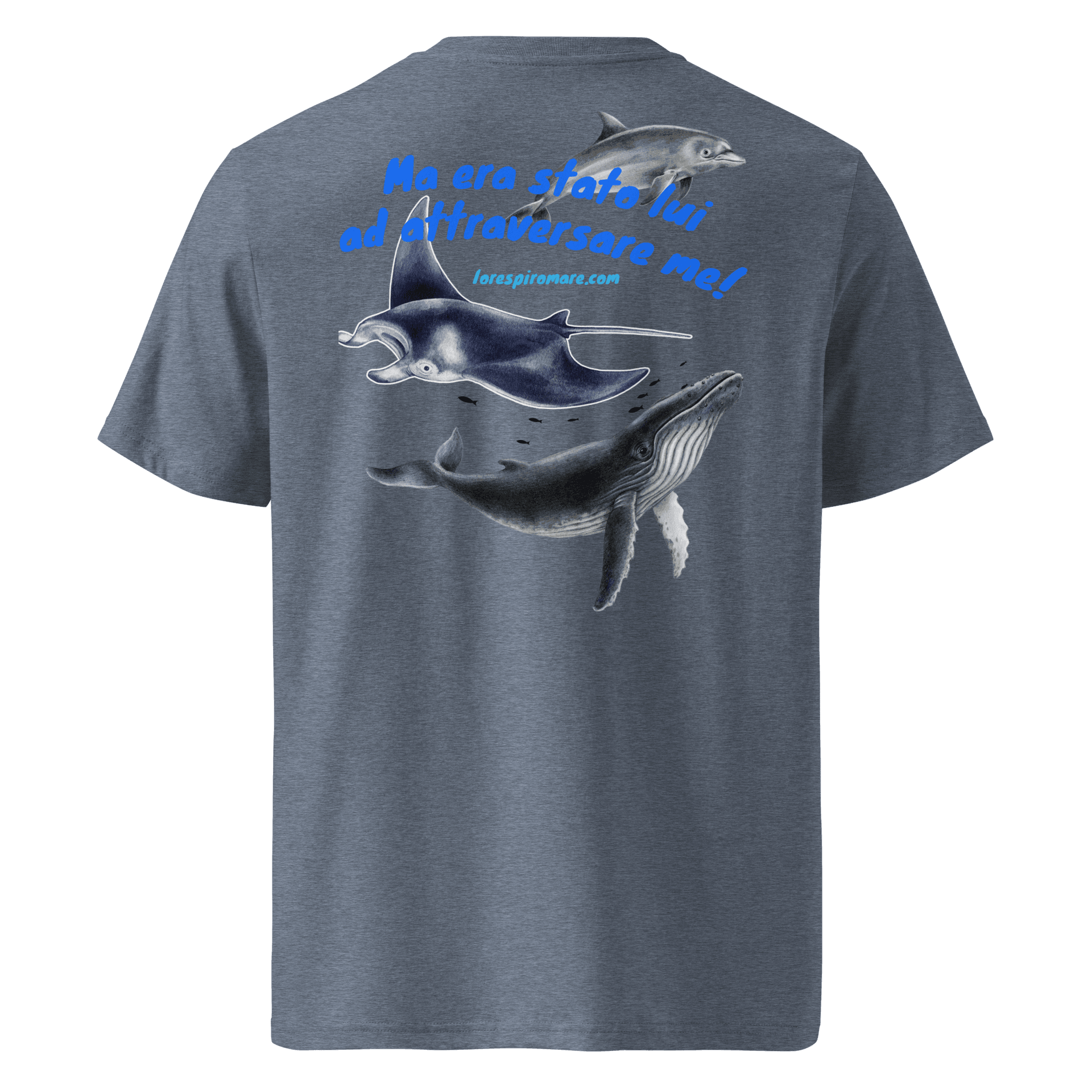 Io Respiro Mare Unisex organic cotton t-shirt thumbnail 2