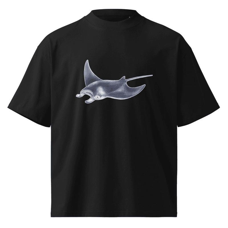 Manta organic oversized high neck t-shirt thumbnail 3