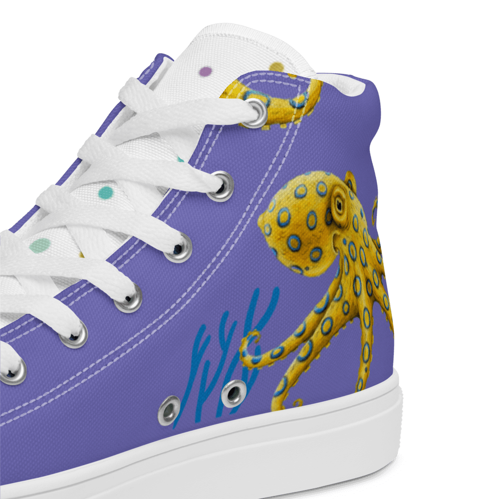 Ocean Women’s high top canvas shoes thumbnail 6