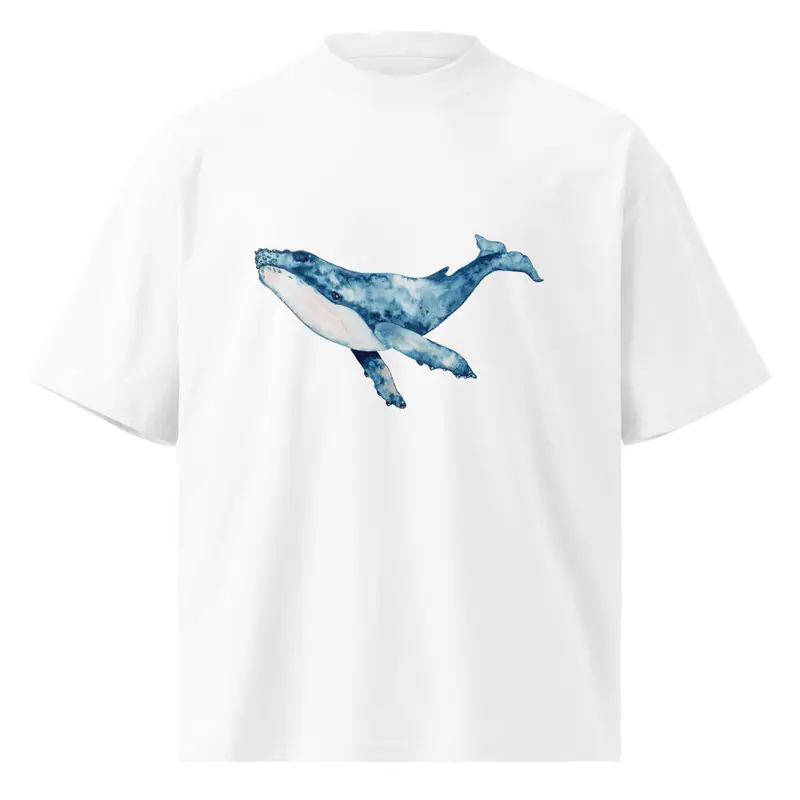 Whale oversized high neck t-shirt