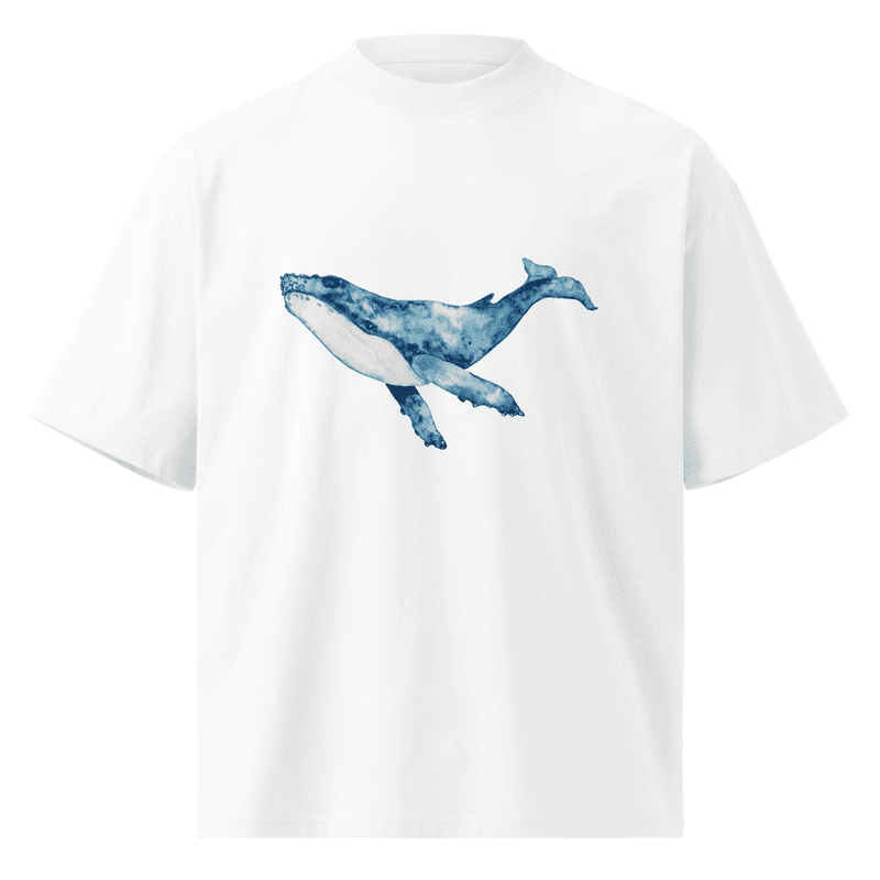 Whale oversized high neck t-shirt thumbnail 1