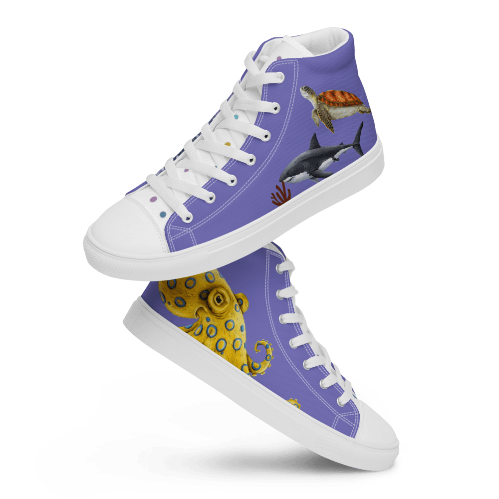 Ocean Women’s high top canvas shoes