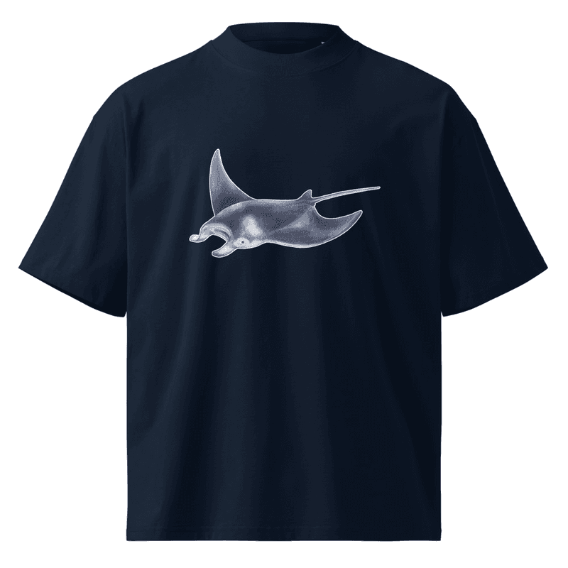 Manta organic oversized high neck t-shirt thumbnail 2