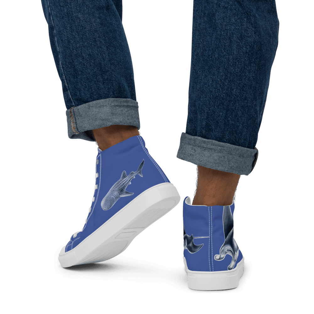 Ocean Men’s high top canvas shoes thumbnail 2