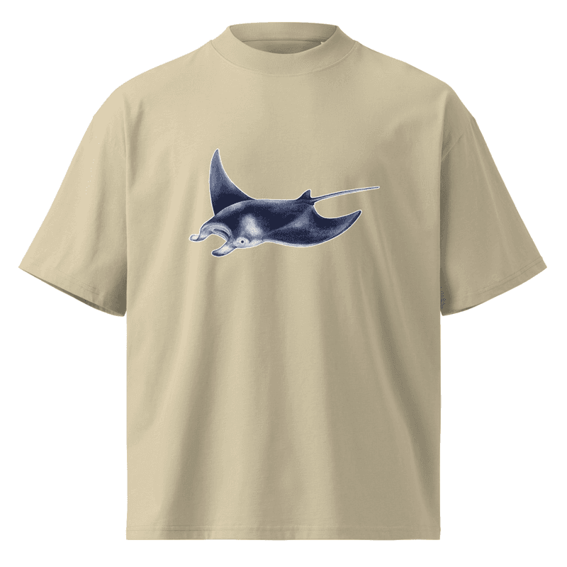 Manta organic oversized high neck t-shirt thumbnail 5