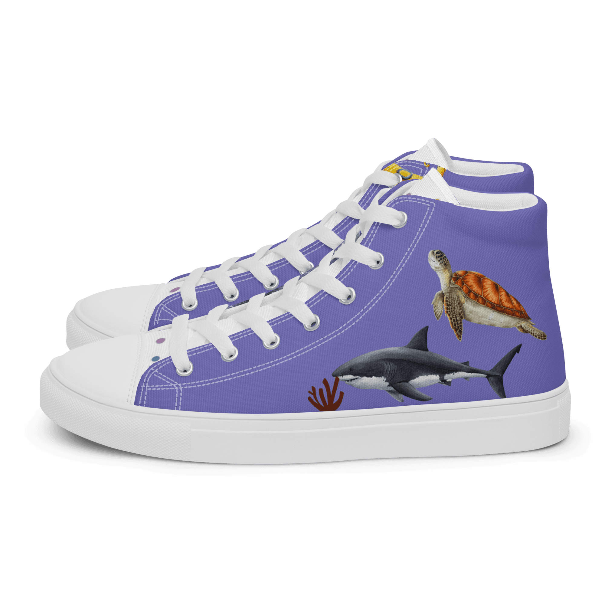 Ocean Women’s high top canvas shoes thumbnail 5