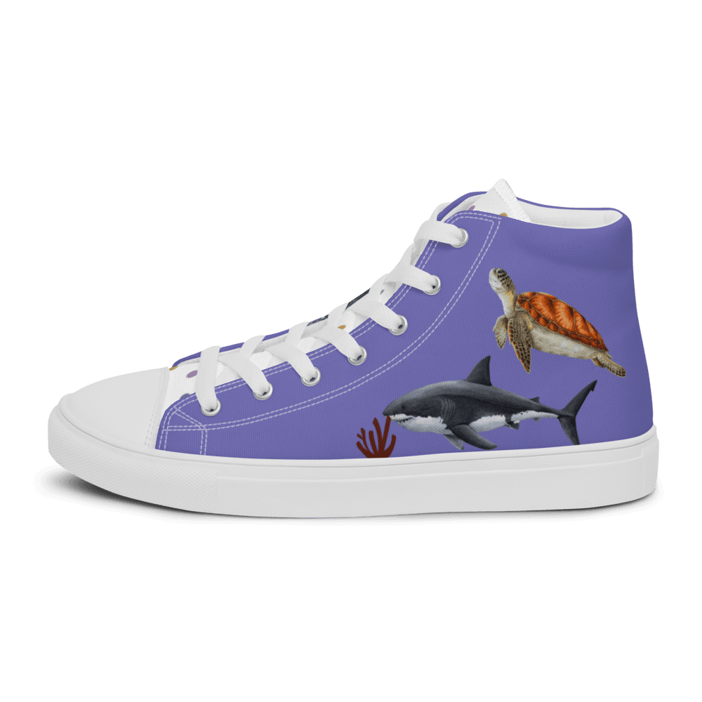 Ocean Women’s high top canvas shoes thumbnail 3