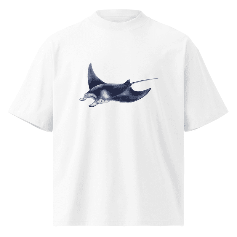 Manta organic oversized high neck t-shirt thumbnail 1